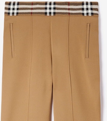Burberry Celana Kasual Straight-Leg Colorblock Check Beige. 80718631 Details for Burberry Celana Kasual Straight-Leg Colorblock Check Beige. 80718631