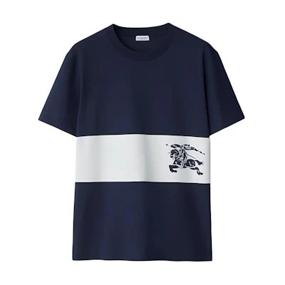 Burberry Colorblock Crewneck Slim Fit T-Shirt Blue 80959351