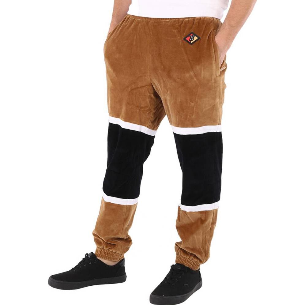 Details for Burberry 深棕色拼接鬆緊腰運動長褲 45589391