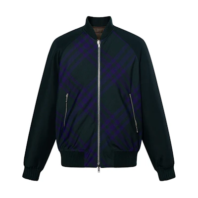 Burberry Colorblock Print Reversible Zip-Up Jacket Multicolor 80788991