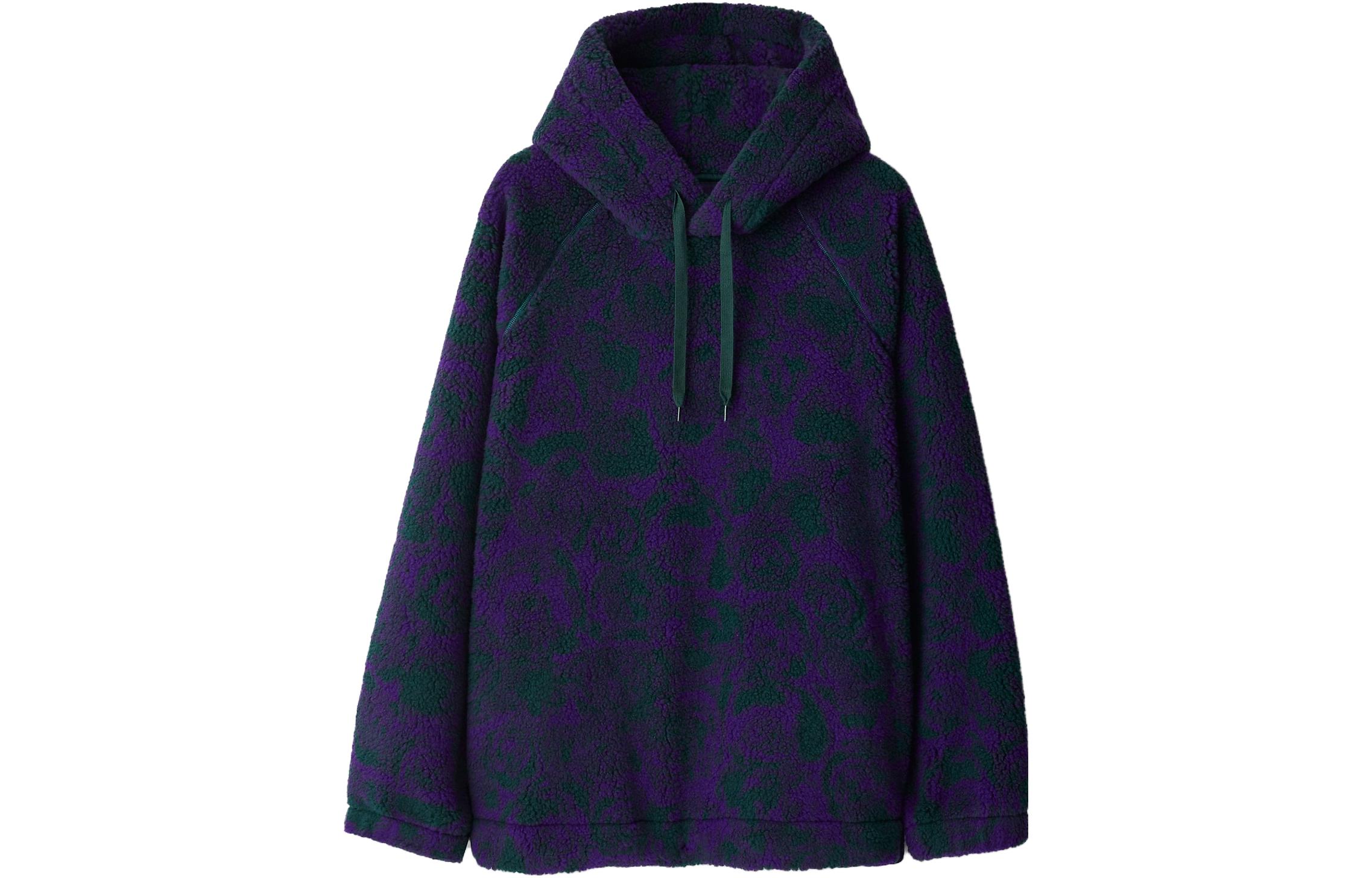 Order Burberry  Colorblock Rose Print Hooded Drawstring Sweatshirt Purple. 80796281