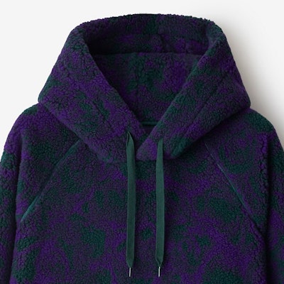 Burberry Colorblock Rose Print Hooded Drawstring Sweatshirt Purple. 80796281 Lookbook Burberry Colorblock Rose Print Hooded Drawstring Sweatshirt Purple. 80796281