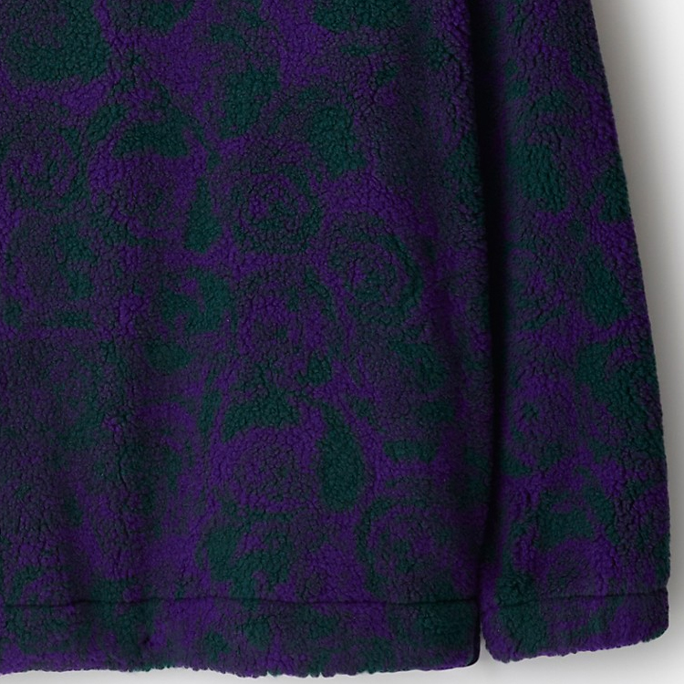 Sizing Burberry  Colorblock Rose Print Hooded Drawstring Sweatshirt Purple. 80796281