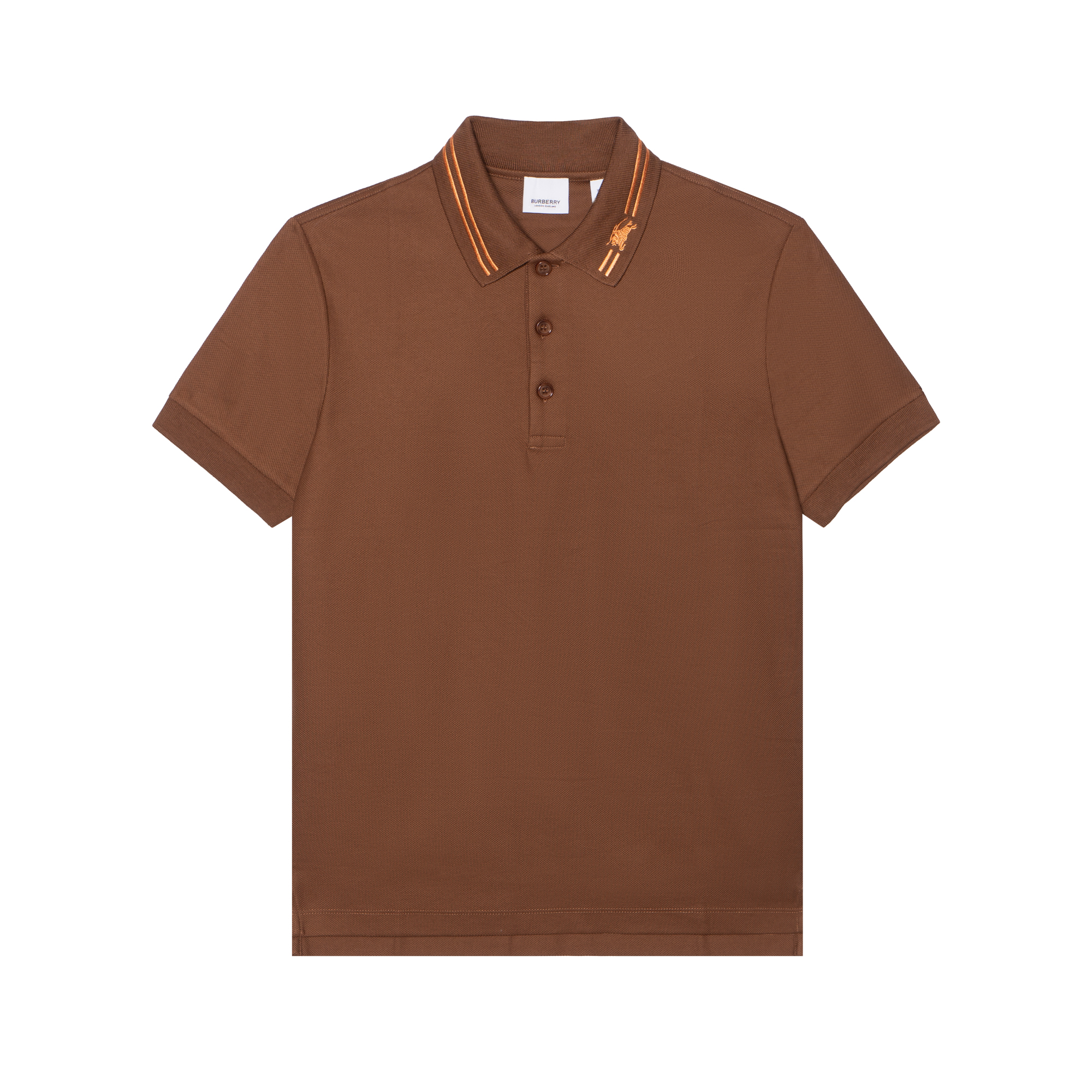 Burberry  Colorblock Striped Casual Polo Shirt Brown 80707761