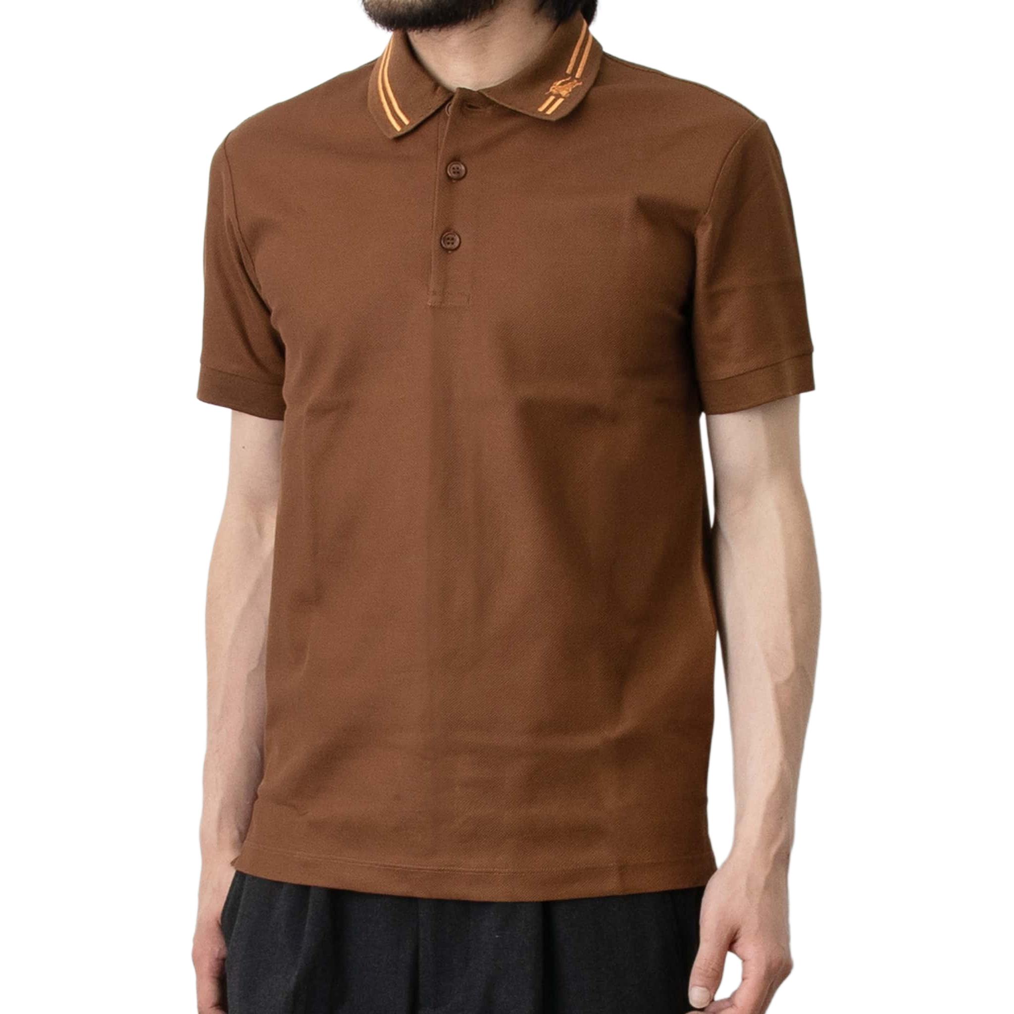 Burberry  Colorblock Striped Casual Polo Shirt Brown 80707761 圖 4