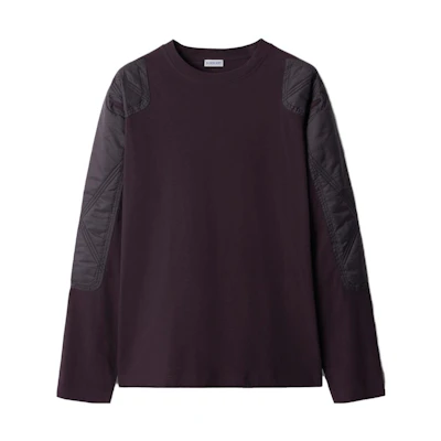 Burberry Contrast Crewneck Pullover Sweatshirt - Berry Color. 80775301