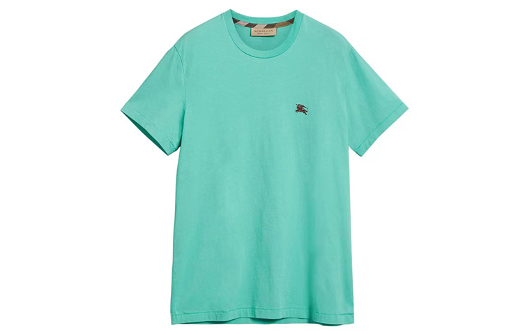 Burberry  Cotton Crewneck Straight-Cut T-Shirt Light Green 40618211