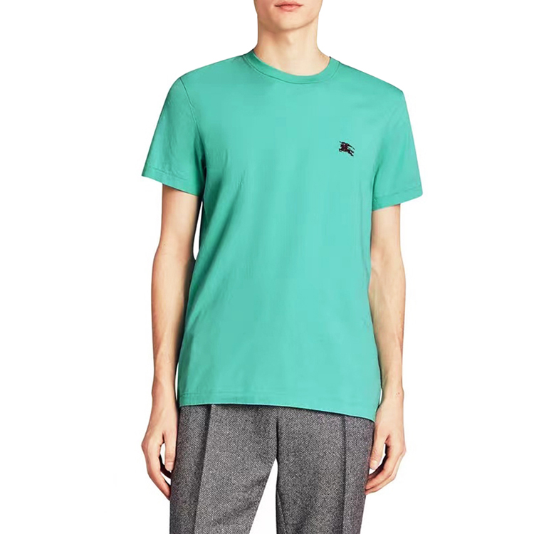 Burberry  Cotton Crewneck Straight-Cut T-Shirt Light Green 40618211 圖 3
