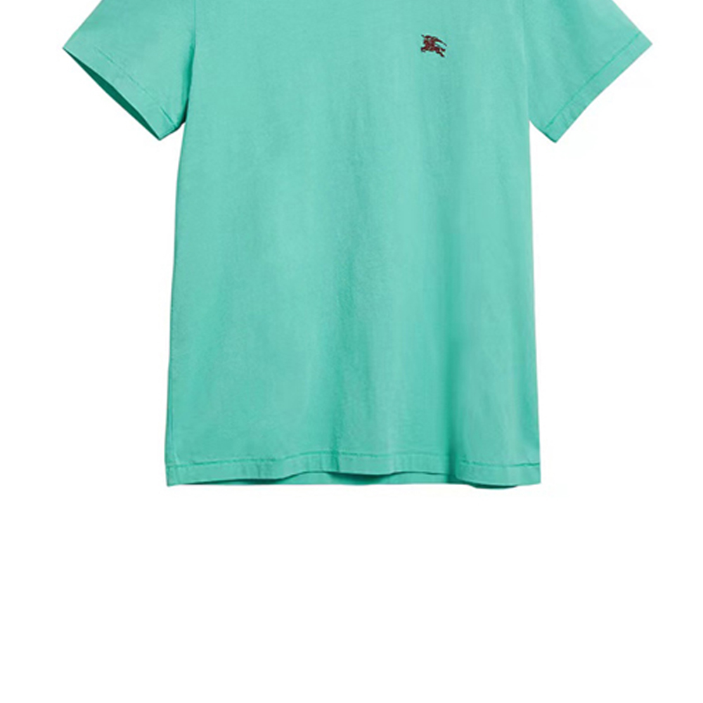 Burberry  Cotton Crewneck Straight-Cut T-Shirt Light Green 40618211 圖 7