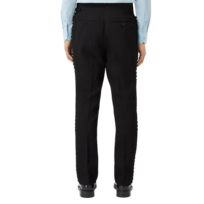 Shop 博柏利水晶装饰休闲裤黑色SS23晚装系列 80641031