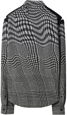 Burberry Curved Houndstooth Loose-Fit Button-Up Shirt Black/White 80821911 Lookbook Burberry Curved Houndstooth Loose-Fit Button-Up Shirt Black/White 80821911