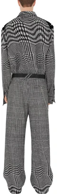 Burberry Curved Houndstooth Loose-Fit Button-Up Shirt Black/White 80821911 Purchase Burberry Curved Houndstooth Loose-Fit Button-Up Shirt Black/White 80821911