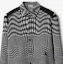 Cheap Burberry Curved Houndstooth Loose-Fit Button-Up Shirt Black/White 80821911