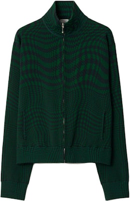 Burberry Jaket Zip Houndstooth Lengkung Hijau Ivy. 80811521 Order Burberry Jaket Zip Houndstooth Lengkung Hijau Ivy. 80811521