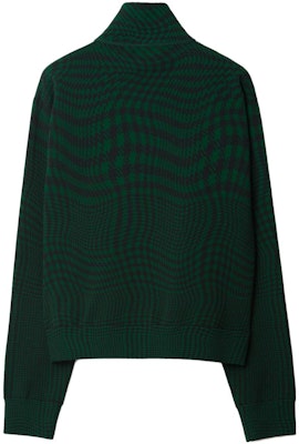 Burberry Jaket Zip Houndstooth Lengkung Hijau Ivy. 80811521 Lookbook Burberry Jaket Zip Houndstooth Lengkung Hijau Ivy. 80811521