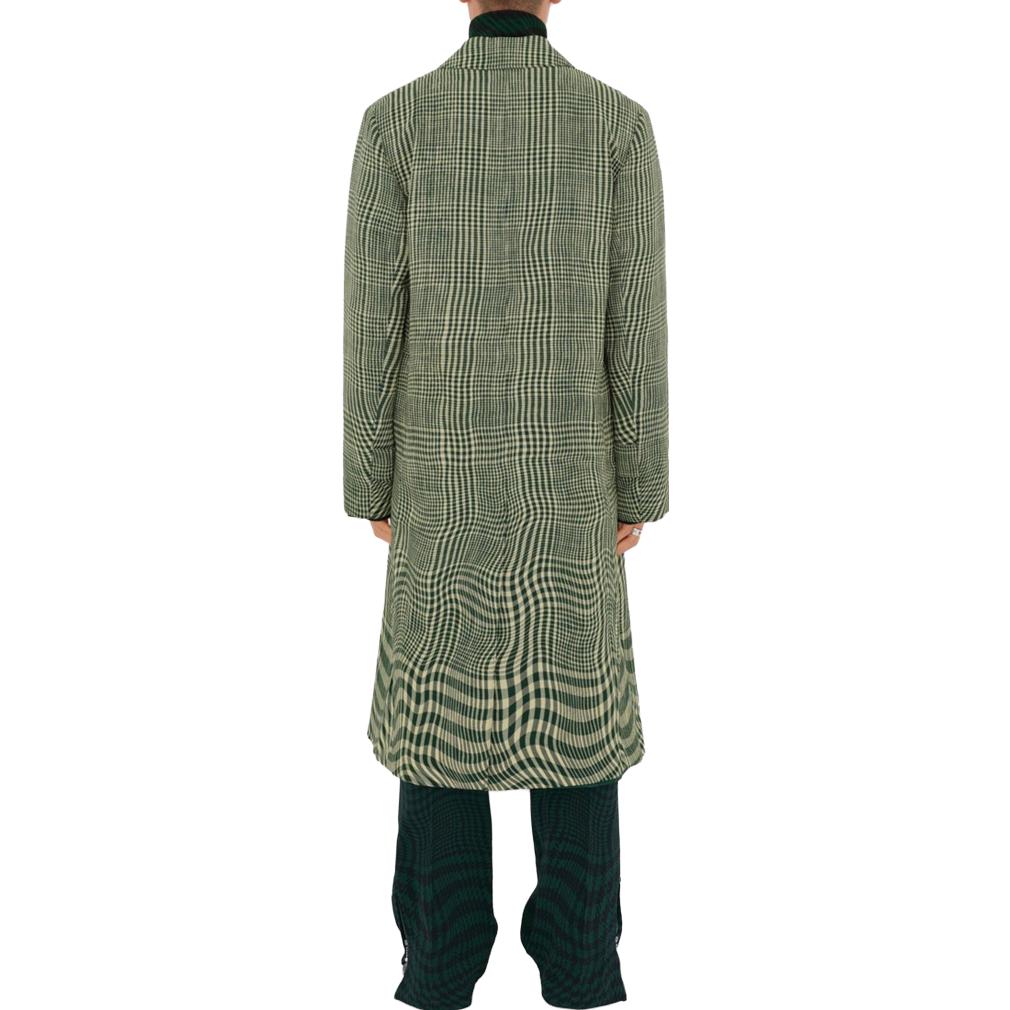 Purchase Burberry Jaket Zip Houndstooth Lengkung Hijau Ivy. 80811521