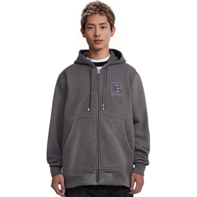 Details for 巴宝莉深灰色刺绣字母Logo连帽衫。 80618551