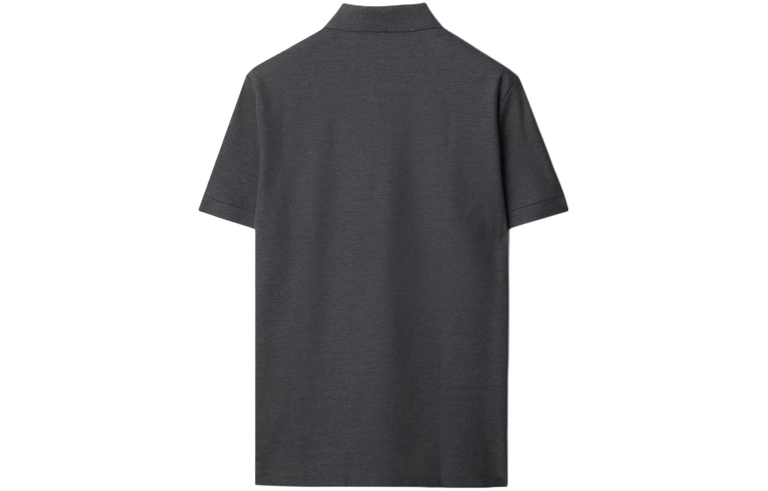 Burberry  Dark Gray Polo Shirt with Embroidered Letter Logo. 80844411 圖 3