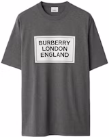 Order Burberry Dark Grey Logo Print Crewneck Short Sleeve T-Shirt 80847371