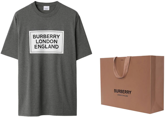 Burberry Dark Grey Logo Print Crewneck Short Sleeve T-Shirt 80847371 Shop Burberry Dark Grey Logo Print Crewneck Short Sleeve T-Shirt 80847371