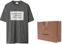 Shop Burberry Dark Grey Logo Print Crewneck Short Sleeve T-Shirt 80847371