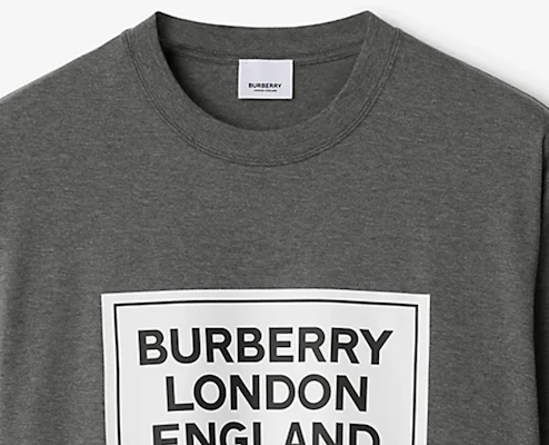 Burberry Dark Grey Logo Print Crewneck Short Sleeve T-Shirt 80847371 Purchase Burberry Dark Grey Logo Print Crewneck Short Sleeve T-Shirt 80847371