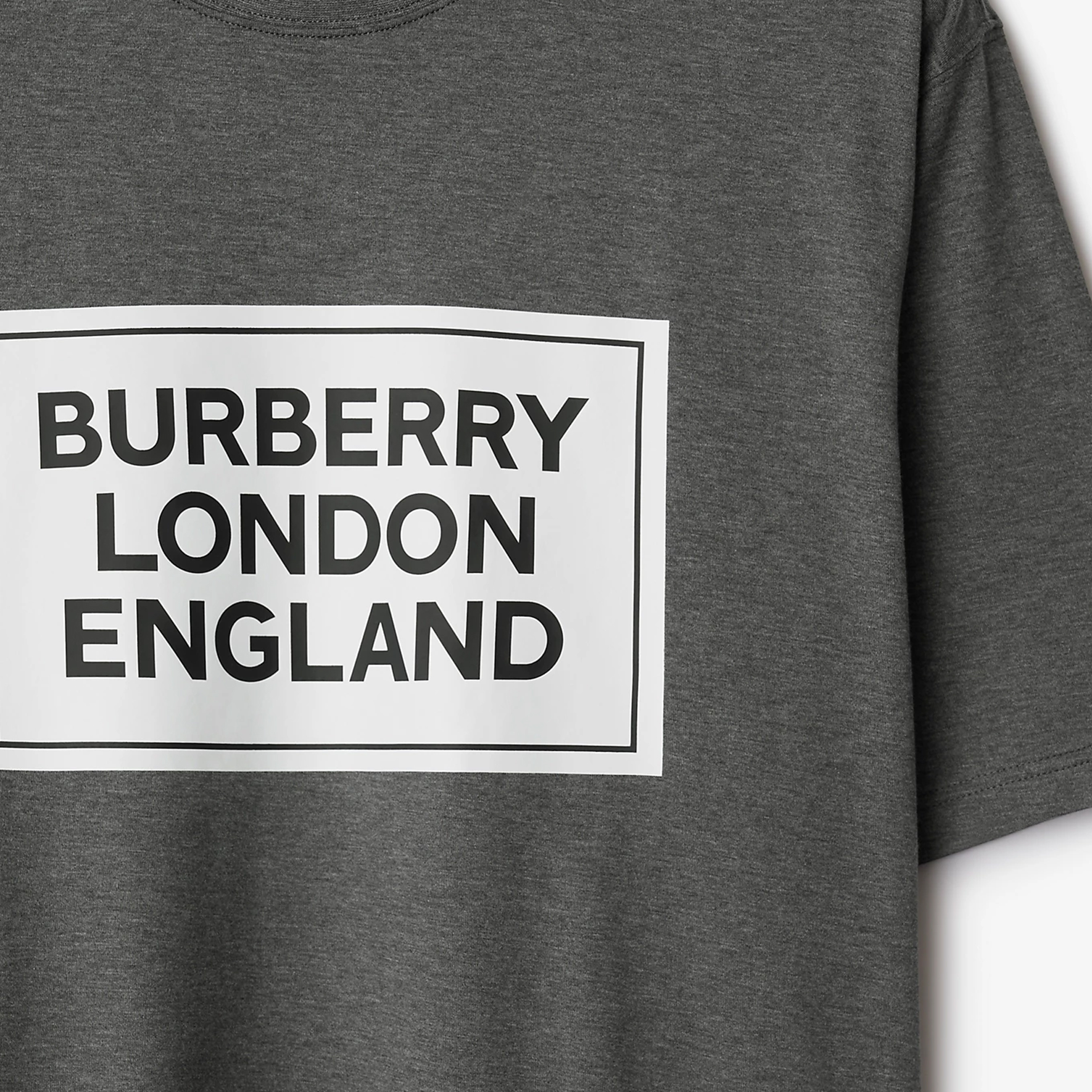 Details for Burberry  Dark Grey Logo Print Crewneck Short Sleeve T-Shirt 80847371