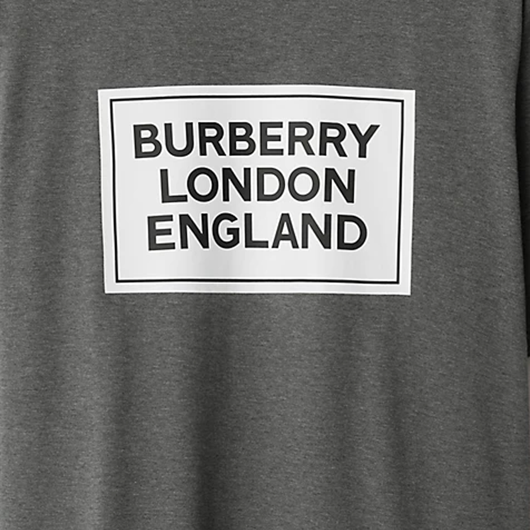 Sizing Burberry  Dark Grey Logo Print Crewneck Short Sleeve T-Shirt 80847371
