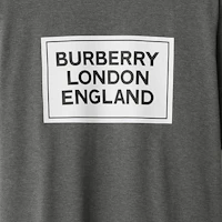 Sizing Burberry Dark Grey Logo Print Crewneck Short Sleeve T-Shirt 80847371