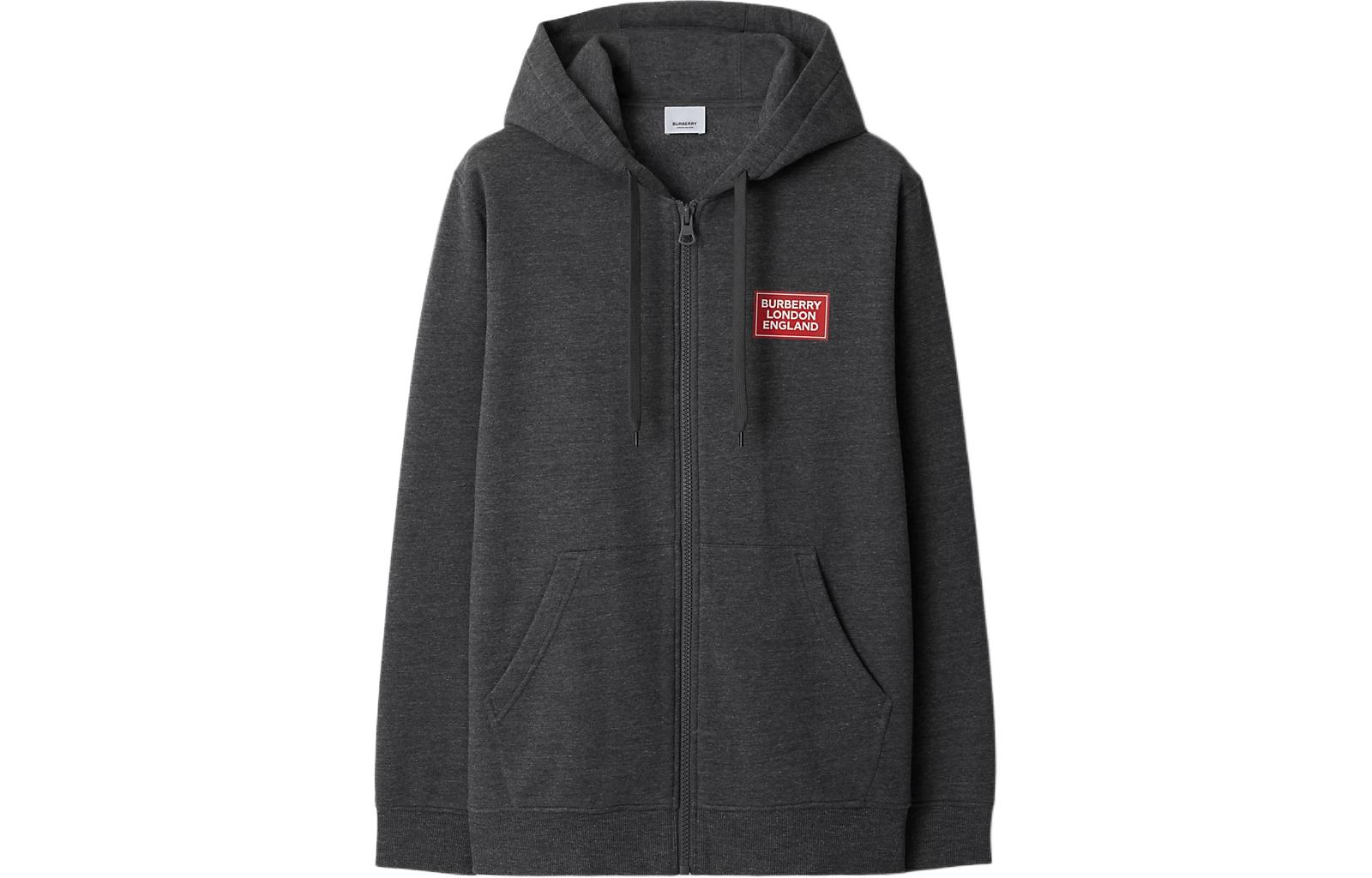 Order Burberry 深灰色拉链连帽衫 字母标志设计 80843471