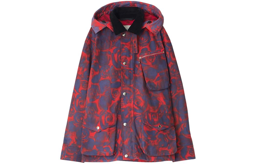 Burberry  Detachable Hooded Jacket with Rose Print. 80766891