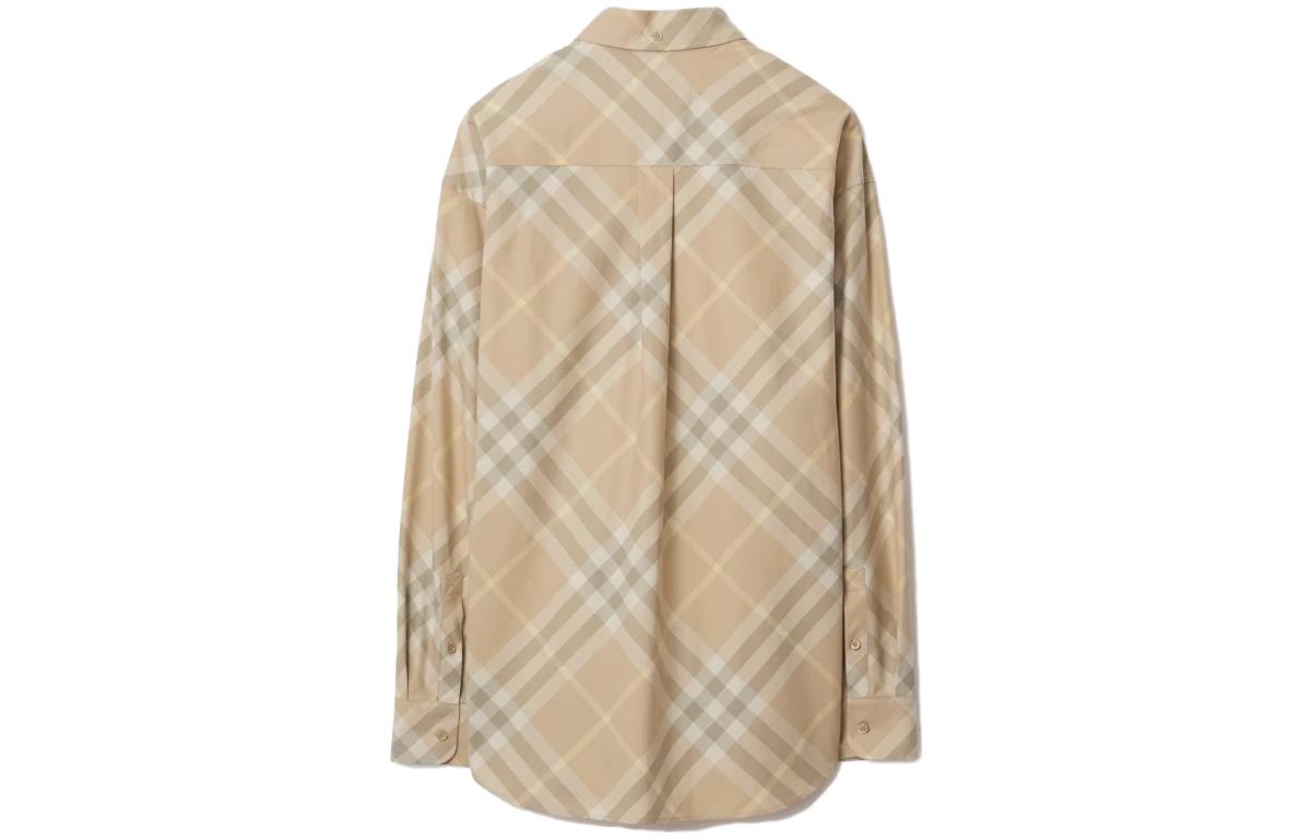 Lookbook Burberry 菱形格紋長袖襯衫 米色 80821941