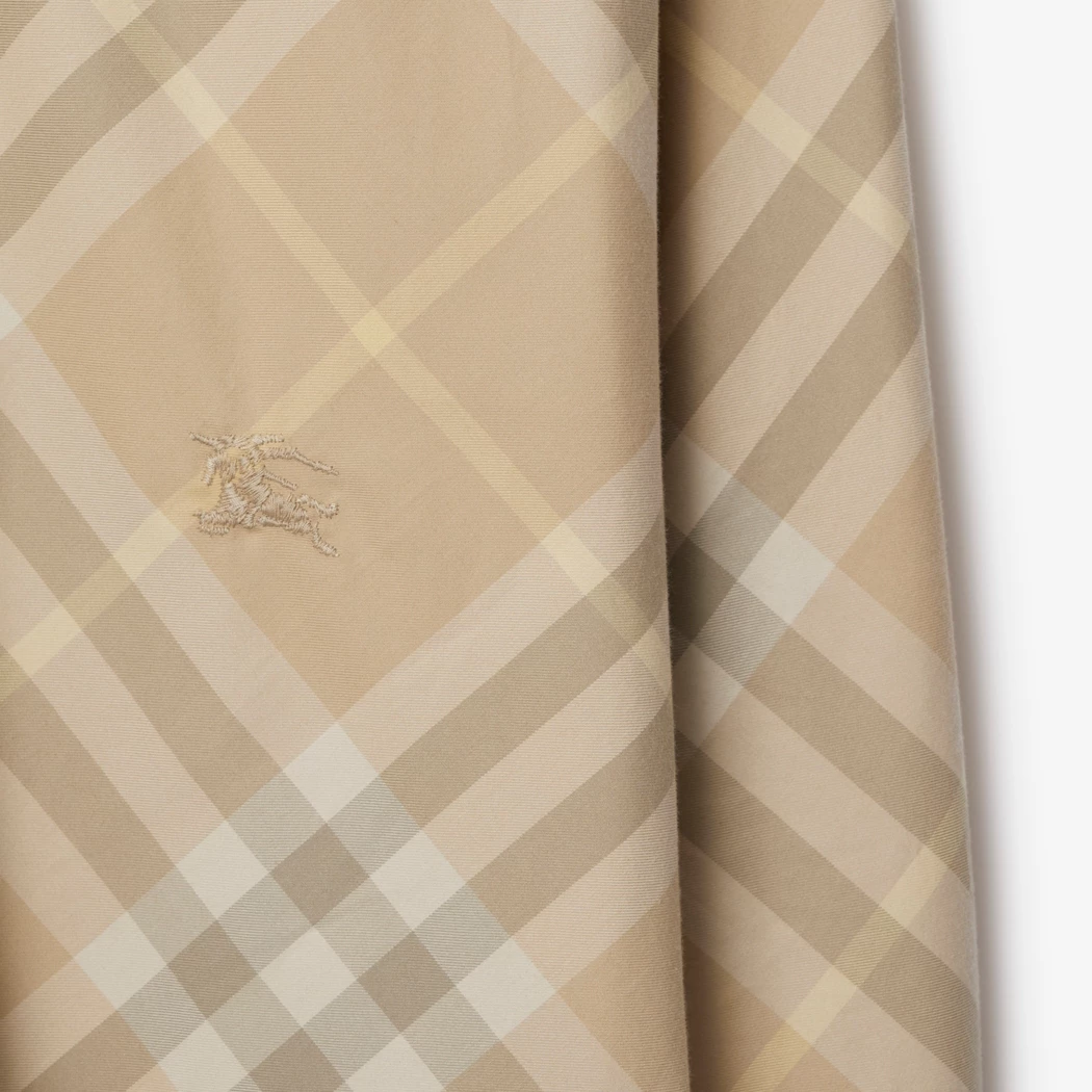 Sizing Burberry 菱形格紋長袖襯衫 米色 80821941