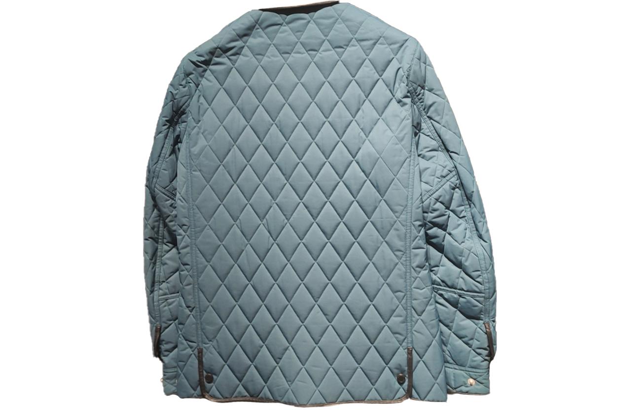 Burberry  Diamond Quilted Cotton Jacket Single Breasted - Light Blue-Grey. 80391491 圖 3