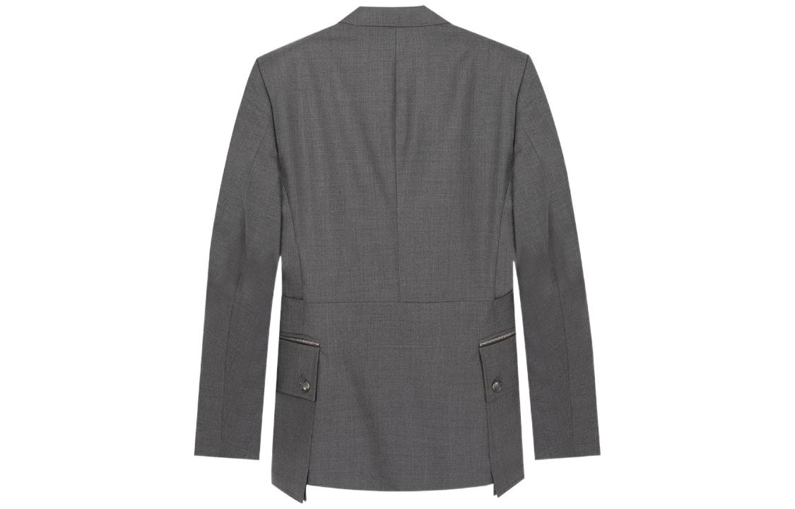 Burberry  Double-Breasted Solid Gray Casual Workwear Blazer Jacket. 45592391 圖 3