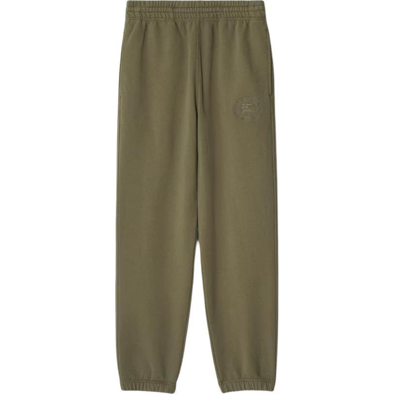 Burberry  EKD Cotton Jogging Pants Muddy Brown Logo Embroidered Casual Pants. 80945671