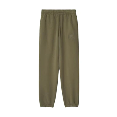 Burberry EKD Cotton Jogging Pants Muddy Brown Logo Embroidered Casual Pants. 80945671