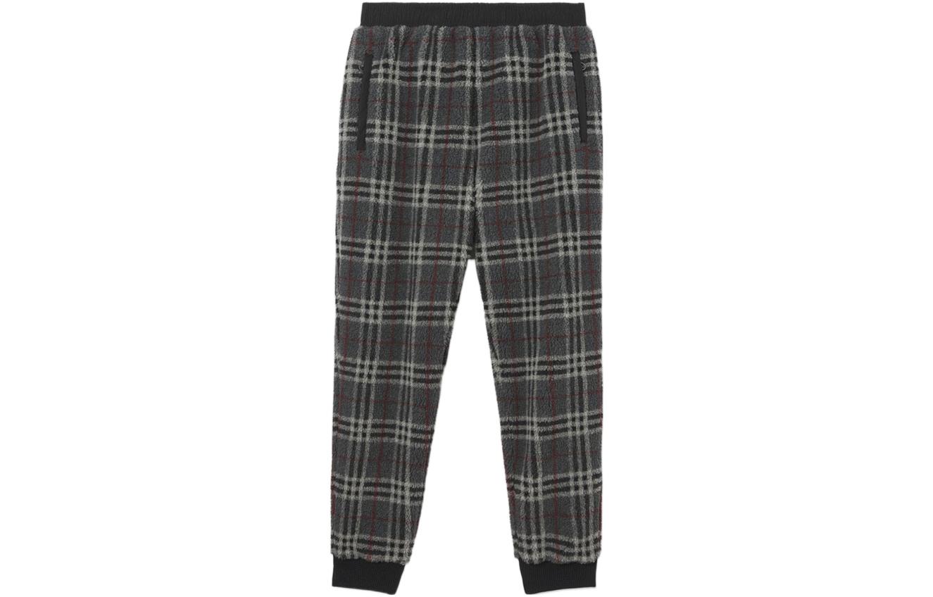 Burberry  Elastic Waist Checkered Casual Pants - Dark Grey 80458871