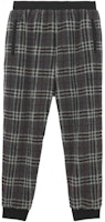 Burberry Elastic Waist Checkered Casual Pants - Dark Grey 80458871 Burberry Elastic Waist Checkered Casual Pants - Dark Grey 80458871