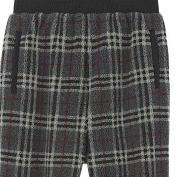 Purchase Burberry Celana Kasual Pinggang Elastis Kotak-Kotak - Abu Gelap 80458871