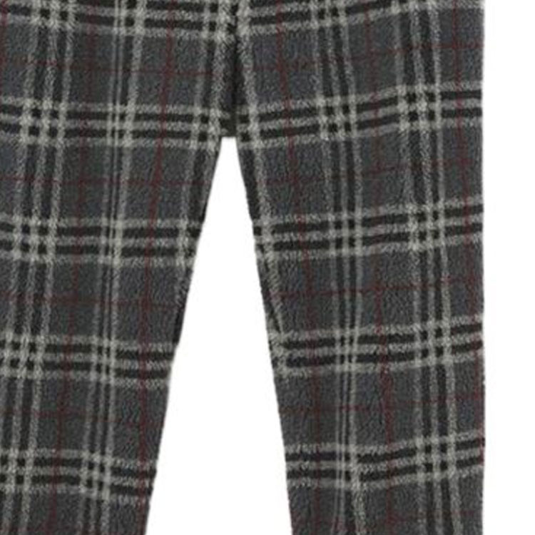 Sizing Burberry Celana Kasual Pinggang Elastis Kotak-Kotak - Abu Gelap 80458871