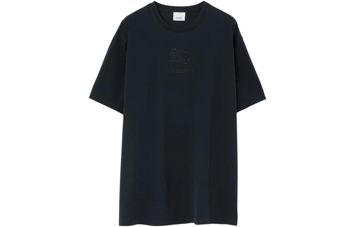 Burberry  Embroidered Logo Crewneck T-Shirt Smoky Navy SS23. 80720081