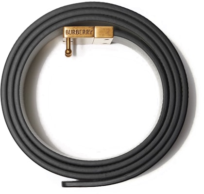 バーバリー 彫刻ロゴ カーフスキンレザーベルト ブラック 3.5CM 幅 80808021 Lookbook バーバリー 彫刻ロゴ カーフスキンレザーベルト ブラック 3.5CM 幅 80808021