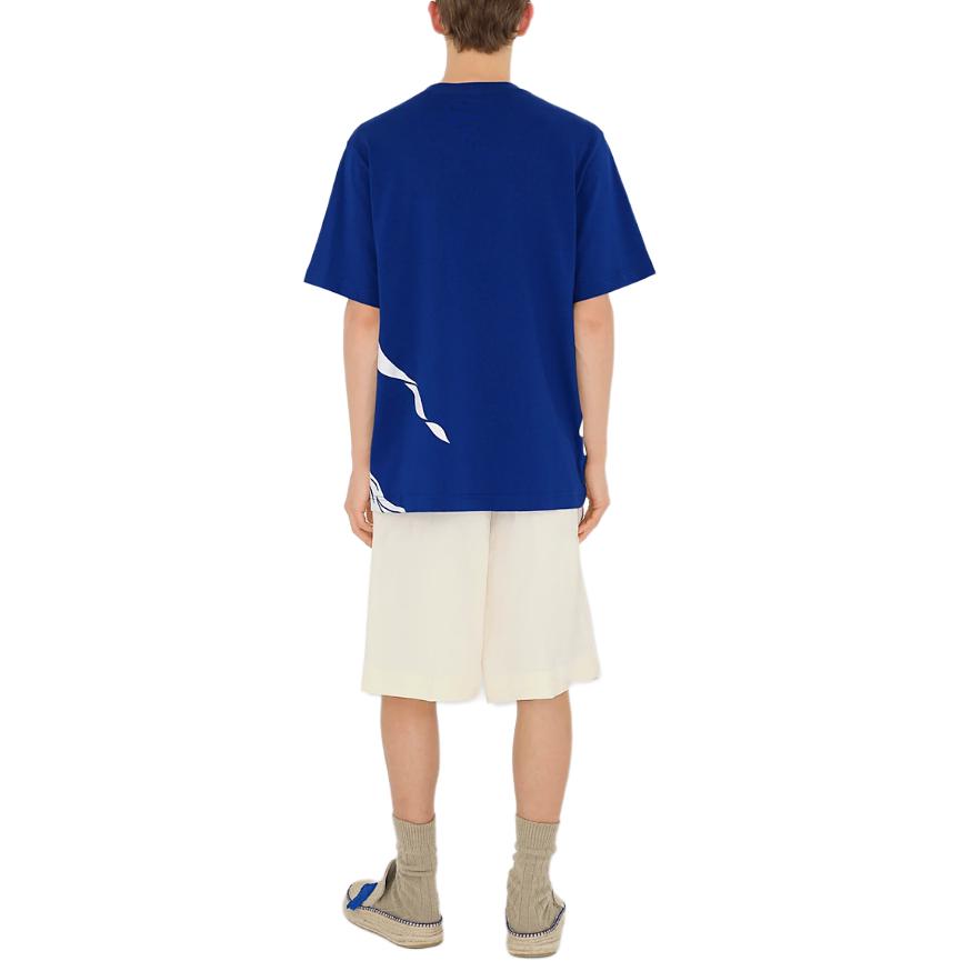 Purchase 버버리 이퀘스트리언 나이트 프린트 크루넥 티셔츠 나이트 블루. 80897431