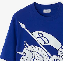 Cheap Camiseta Burberry Equestrian Knight Azul Marino Cuello Redondo. 80897431