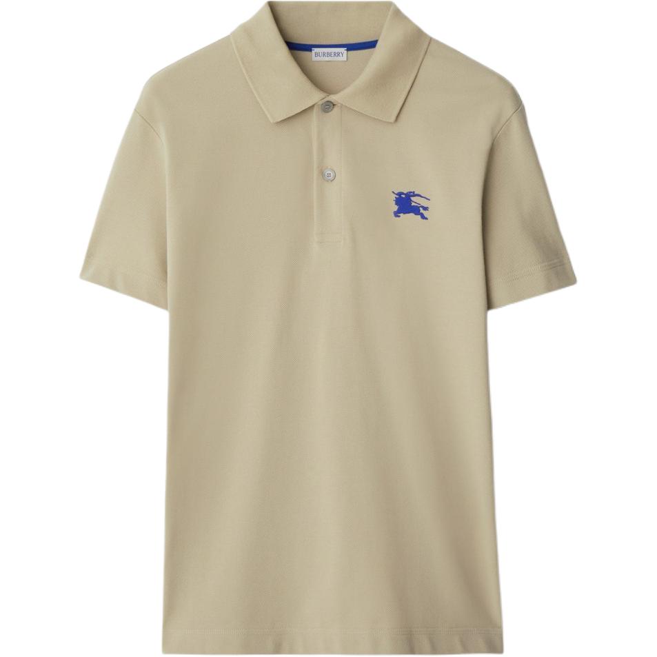 Order Burberry  Equestrian Logo Slim Fit Short Sleeve Polo Shirt Beige. 80914221