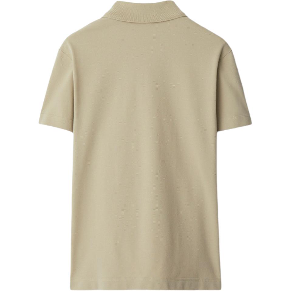 Lookbook Burberry  Equestrian Logo Slim Fit Short Sleeve Polo Shirt Beige. 80914221