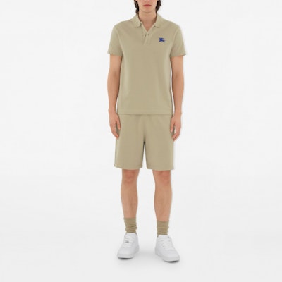 Burberry Equestrian Logo Slim Fit Short Sleeve Polo Shirt Beige. 80914221 Shop Burberry Equestrian Logo Slim Fit Short Sleeve Polo Shirt Beige. 80914221