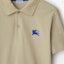 Cheap Burberry Equestrian Logo Slim Fit Short Sleeve Polo Shirt Beige. 80914221