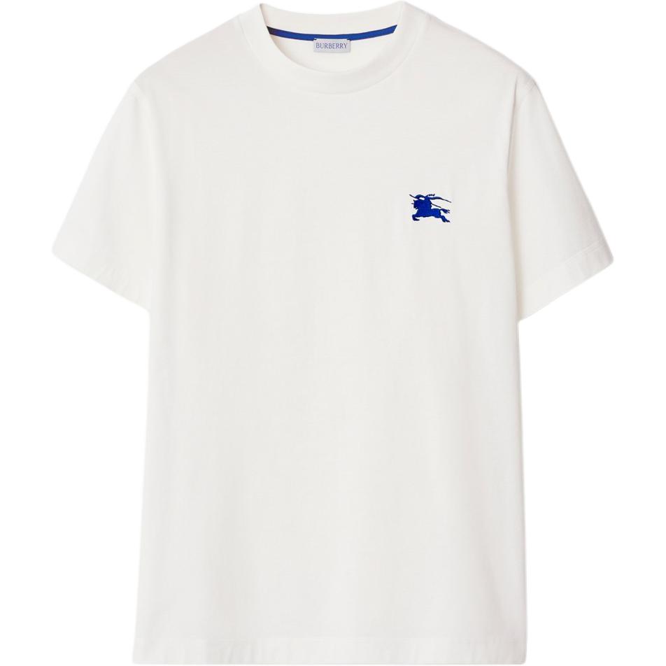Burberry  Equestrian Print Slim Fit Crewneck T-Shirt in Salt Crystal. 80882951